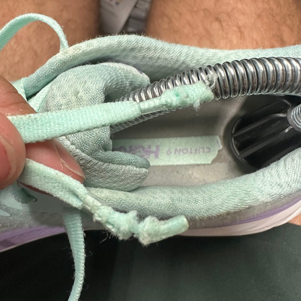 Hoka Clifton 9 Womens Running Shoes Sz 9.5B Sunlit Ocean Lilac Mist 1127896 - Picture 11 of 13
